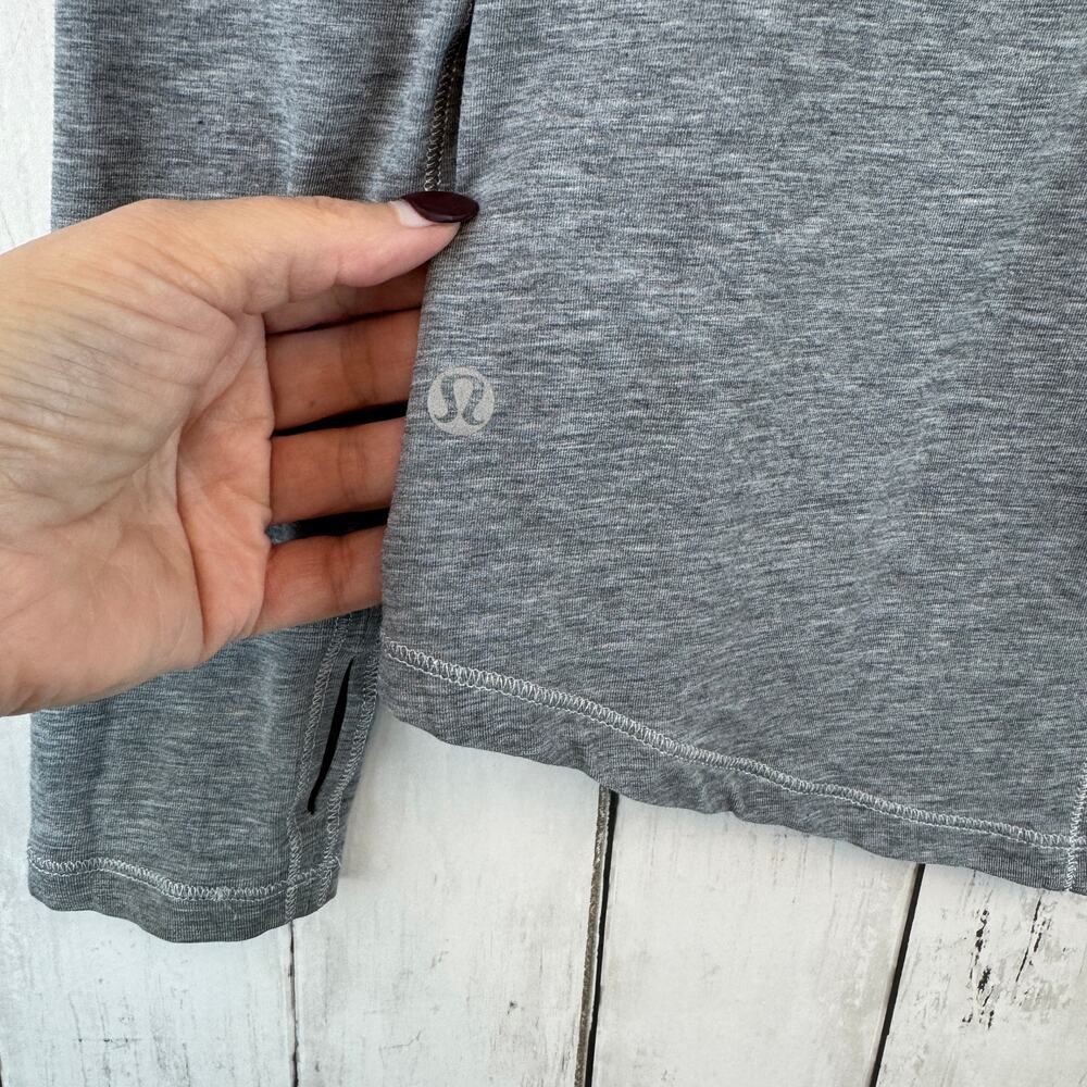 Lululemon Heathered Medium Grey Karma Long Sleeve Slim Top Vitasea W3B53S Size 6 - Picture 8 of 13